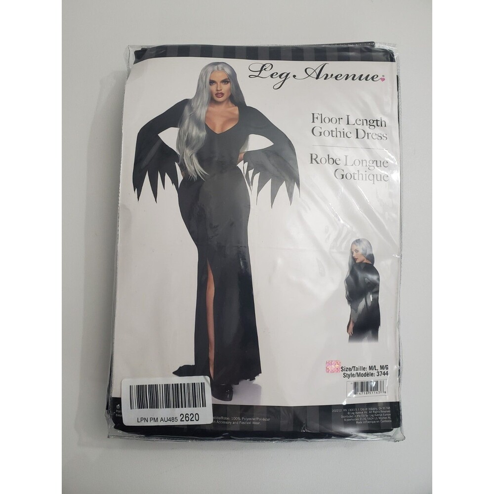 Leg Avenue Women's Black‎ Long Witch Gothic Dress, M/L